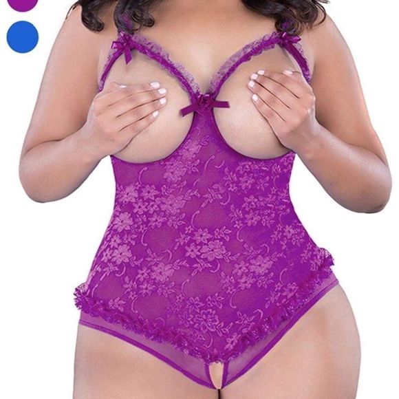 Plus size women sexy Lingeries open crotch - Picture 1 of 5